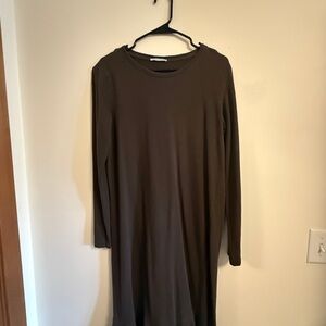 Zara Long Sleeve Dress in Deep Brown